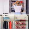 1 PC Large Storage Baskets Bins Valentine's Day Love Collapsible Storage Box Laundry Organizer for Closet Shelf Nursery Kids Bedroom Saint Country Love Heart Red Pink Black view 3