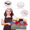 2 PCS Large Storage Baskets Bins Valentine's Day Collapsible Storage Box Laundry Organizer for Closet Shelf Nursery Kids Bedroom Buffalo Plaid Black Spring Rose Flower Eucalyptus view 4