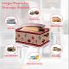 1 PC Large Storage Baskets Bins Valentine's Collapsible Storage Box Laundry Organizer for Closet Shelf Nursery Kids Bedroom Farmhouse Love Heart Boho Brown Checkered view 2