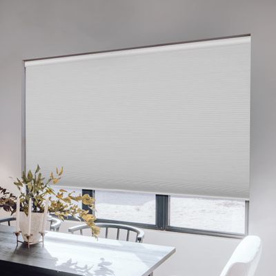 Sulugood Blackout Cellular Shades Cordless Room Darkening Cellular Blinds Thermal Insulated Honeycomb Blinds for Windows, White, 27.5" W x 72" H
