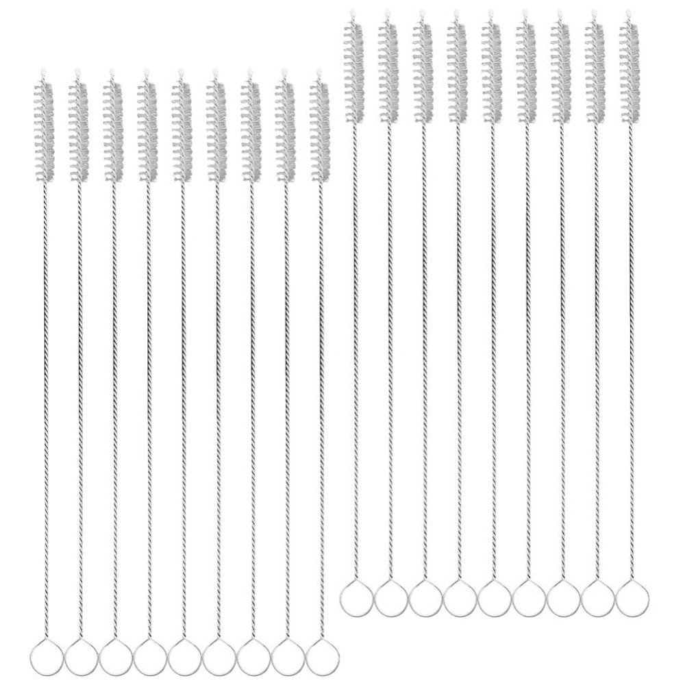 GLEAVI 25pcs Stainless Steel Straw Brush Cleaner Brush Straws Test Tube Cleaner Cleaning Tool Test Tube Cleaning Water Bottle