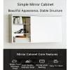 SPXMQSS Mirror Bathroom Cabinet, Stainless Steel Bathroom Cabinet Anti Corrosion and Anti Rust Bathroom Cabinets Wall Mounted Storage Integrated Cabinet Toilet Vanity Mirror A-R-60 * 60 * 13cm view 3