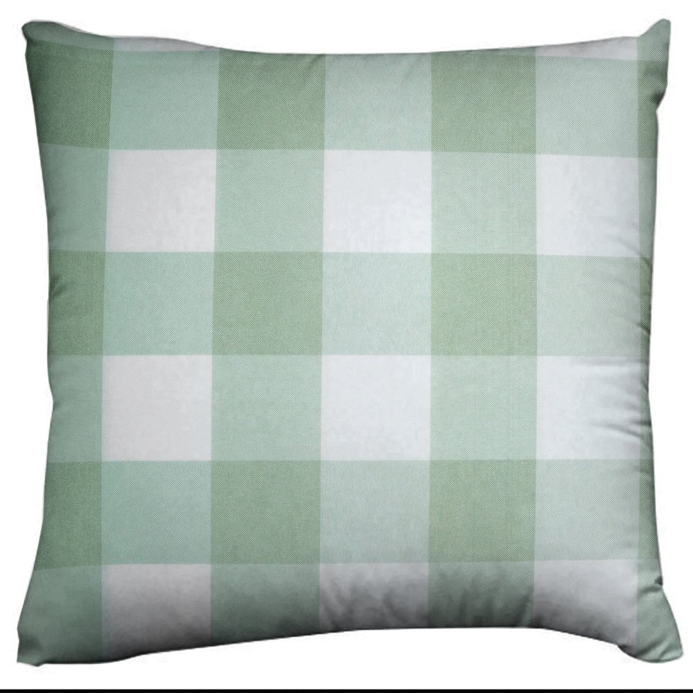 lovemyfabric Buffalo Plaid Checkered Farmhouse Decorative Throw Pillow Cushion Cover for Christmas Decor, Bedroom, Sofa, Kitchen, Classroom, Living Room, Interior Design (12" x 18", Navy and White)