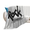 Blanket Throw Rock Music Print Flannel Warm Soft Comfortable Fluffy Plush Blankets Living Room Couch Sofa Bed Bedroom Decoration Home Decor 40"*50" 100 * 130cm view 1