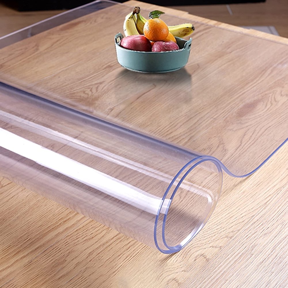 2mm Thick Clear Tablecloth Plastic PVC Table Protector Waterproof Wipe Clean Vinyl Table Mats Transparent Rectangle Table Cover for Restaurant/Bar/Home Kitchen (Size : 39x79in/100x200cm)