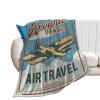 Blanket Throw Airplane in Blue Sky on Background Flannel Warm Soft Comfortable Fluffy Plush Blankets Living Room Couch Sofa Bed Bedroom Decoration Home Decor 40"*50" 100 * 130cm view 1