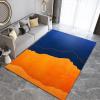 European Luxury Orange Blue Gradient Area Rug, Indoor Non-Slip Kids Rugs, Easy Clean Large Carpet for Living Room Bedroom Kitchen Entryway Floor Mat-5x7ft view 3