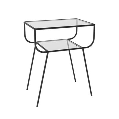 ARZARF Modern Nightstand 1pc Small Table Bedside Cabinet Nightstands Modern Bedside Table Bedroom Furniture Iron Side Table Corner Storage Cabinet End Side Table (Color : Gray)