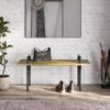 SIMPLIHOME Berkeley SOLID MANGO WOOD 42 Inch Wide Industrial Entryway Bench in Natural, For the Living Room, Entryway and Family Room view 2