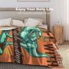 Blanket Throw Skateboarding Makes Life Better Flannel Warm Soft Comfortable Fluffy Plush Blankets Living Room Couch Sofa Bed Bedroom Decoration Home Decor 60"*80"150 * 200cm view 4