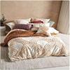 3 Pieces Tufted Cotton Duvet Cover Set Boho Bedding UO Comforter Cover with 2 Pillowcases, No Filler Included (White, King Size 90" x 104" Inches) view 1