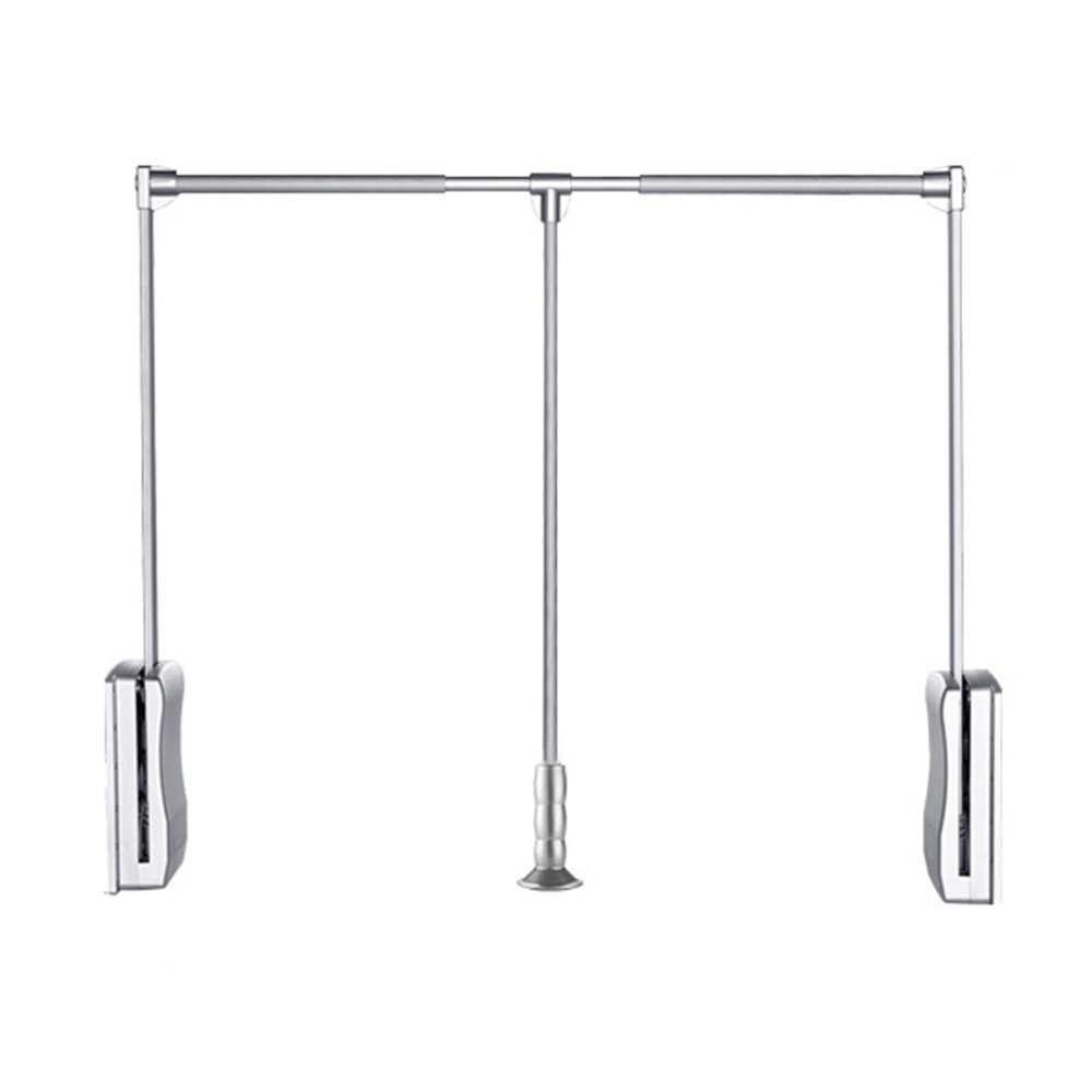 CHALKE Lift/Pull Down Bedroom Single Hanger,for Hanging Clothes Closet Lift Rail Organizer Storage System,Garment Organizer,Load 20KG (Size : 450-600mm)