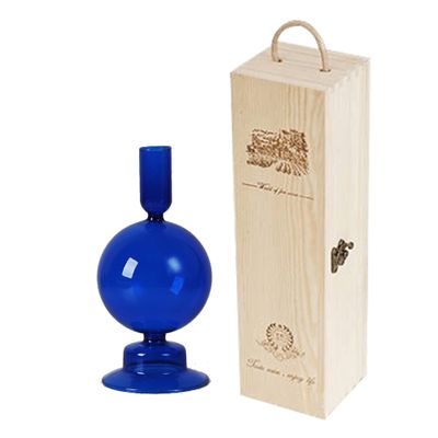 Acever Glass Candle Holder Stick Candle Jar Wooden Wine Box for Home Dcor Birthday Wedding Christmas New Year Valentines Day