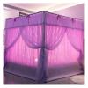 Bed Canopy Deluxe Hollowed Out Bed Canopy with Bracket, Four Season Double-Layer Bed Curtain Mosquito Net is Used for Single Double Bed, Easy to Assemble (Color : Purple 1, Size : 200x220x200cm) view 1