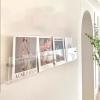 MTSON Small Magazine Rack Stand Wall Mounted, Flyers Magazines Brochure Display Stand Transparent Newspaper Storage Rack, Home Pamphlet Holders (Size : 80cm(31 1/2")) view 1