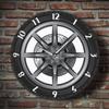 12Inch Acrylic Wheel Hub Wall Clock, Car Wheel Wall Clocks, Mechanical Wheel Retro Clock, for Workshop Decoration view 2