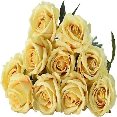 Artificial Flowers,10pcs/lot Silk Roses Artificial Flowers Fake Flower Bouquet Rose Artificielle for Wedding Home Garden Decor Valentine's Day Gift (Color : Style 5) (Style 5)