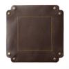 USA Handmade Premium Leather Valet Tray, Folds Flat! Dice Rolling Basket and Organizer with Brass Snaps (Brown Gold, Large) view 4