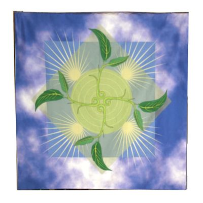 Altar Cloth or Tarot Mat - Emergence, Sky Background - Pagan or Wiccan Altar Cloth or Tarot Mat - Divination Cloth or Casting Mat