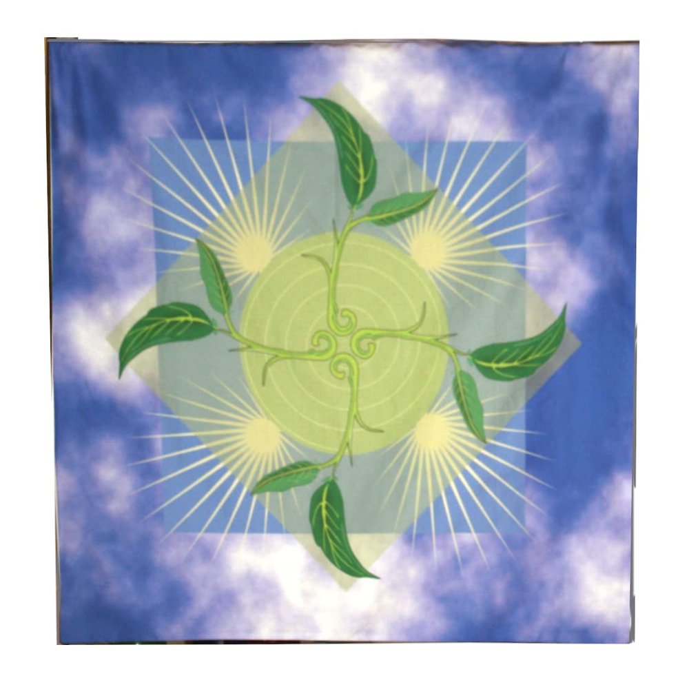 Altar Cloth or Tarot Mat - Emergence, Sky Background - Pagan or Wiccan Altar Cloth or Tarot Mat - Divination Cloth or Casting Mat