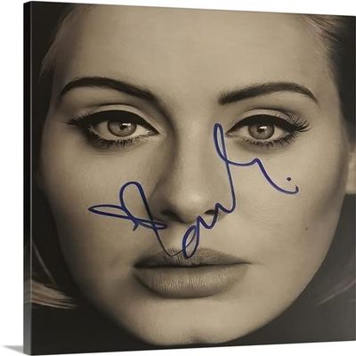 Photo Art Print by PHOTOOH! ~ Adele Signed Autographed Wall Art Photo Posters Celebrity Movies Star Canvas Pictures for Modern Home Office Art Decor Celebrities Prints Unframed Photograph RePrint RP (20 X 30 POSTER PRINT)