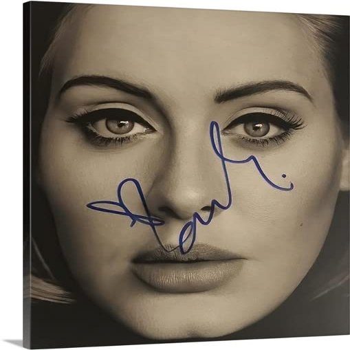 Photo Art Print by PHOTOOH! ~ Adele Signed Autographed Wall Art Photo Posters Celebrity Movies Star Canvas Pictures for Modern Home Office Art Decor Celebrities Prints Unframed Photograph RePrint RP (20 X 30 POSTER PRINT)