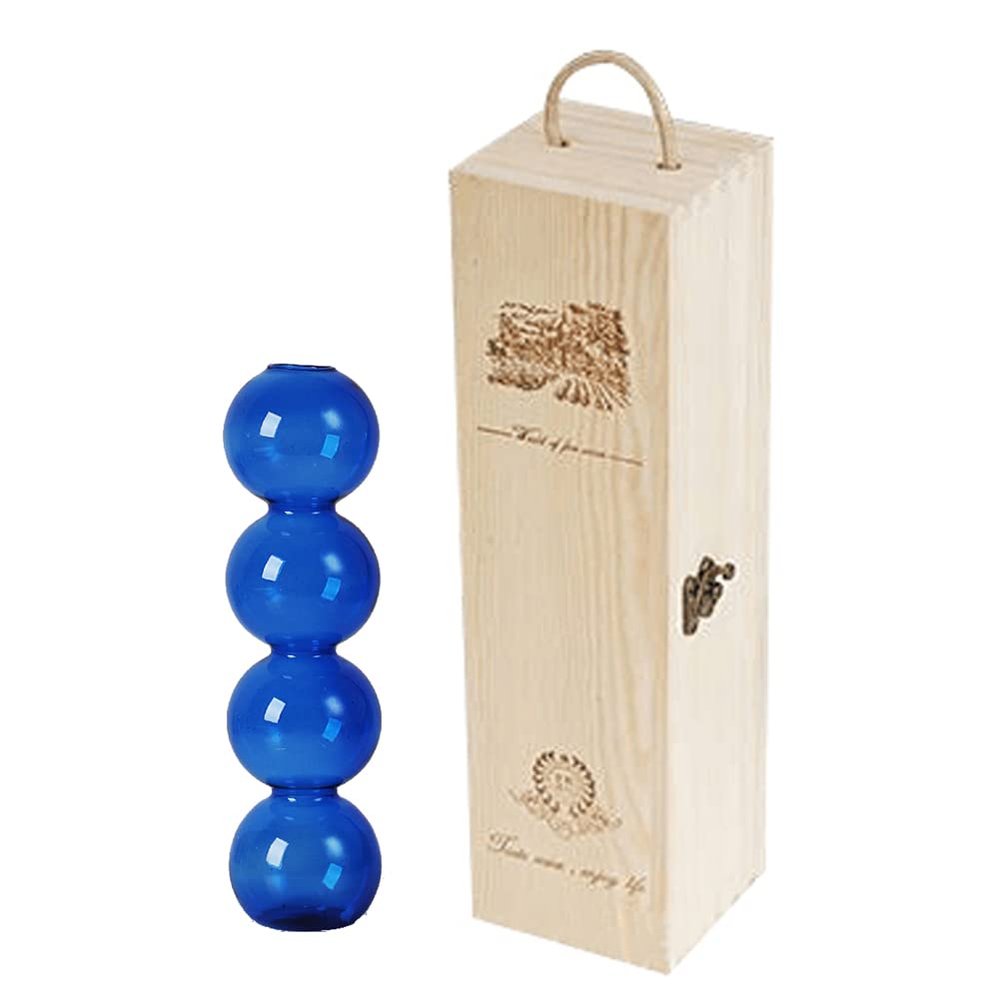 Acever Glass Vase Wood Box for Birthday Wedding Christmas New Year Valentines Day Home Dcor