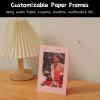 100 Pack Standing Paper Picture Frames 4x6,Cardboard Photo Frame with Easel,Paper Photo Frame Cards,Gallery Frames Bulk For Mother's Day Father's Day Graduation Birthday Wedding Classroom Craft DIY,Rainbow view 2