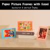 100 Pack Standing Paper Picture Frames 4x6,Cardboard Photo Frame with Easel,Paper Photo Frame Cards,Gallery Frames Bulk For Mother's Day Father's Day Graduation Birthday Wedding Classroom Craft DIY,Rainbow view 3