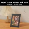 100 Pack Standing Paper Picture Frames 4x6,Cardboard Photo Frame with Easel,Paper Photo Frame Cards,Gallery Frames Bulk For Mother's Day Father's Day Graduation Birthday Wedding Classroom Craft DIY,Black view 3