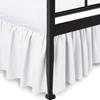White Ruffle Bed Skirt with 14" Drop -Split Corners 800 Thread Count Cotton,Gathered Style with Platform Three Sided Coverage Dust Ruffle Bed Skirt-RV King(72"X 80") White Bed Skirt view 1