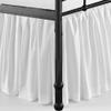 White Ruffle Bed Skirt with 14" Drop -Split Corners 800 Thread Count Cotton,Gathered Style with Platform Three Sided Coverage Dust Ruffle Bed Skirt-RV King(72"X 80") White Bed Skirt view 3