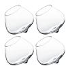 PRELGOSP Rolling Whiskey Glasses, Old Fashioned Tilted Whiskey Glasses, Unique Tumbler Spinning Wine Glasses Perfect for a Variety of Spirits, Malts, Highballs and Cocktails,4pcs view 1