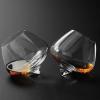 PRELGOSP Rolling Whiskey Glasses, Old Fashioned Tilted Whiskey Glasses, Unique Tumbler Spinning Wine Glasses Perfect for a Variety of Spirits, Malts, Highballs and Cocktails,4pcs view 3