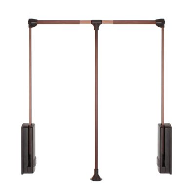 CHALKE Pull Down Closet Rod, Aluminum Adjustable Closet Pull Down Rod Hanger, Closet Hanger Organizer Storage System Soft Return to Save Space, Load Capacity 20kg (Size : 450-600mm)
