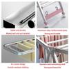 Clothes Drying Racks for Laundry Foldable,Stainless Steel Laundry Rack, Foldable Free-Standing Indoor Airer, with Height-Adjustable Gullwings,for Clothes,Sheets,Sock,Shoes(180cm) view 2