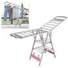 Clothes Drying Rack Folding Indoor,Laundry Drying Rack,Stainless Steel Laundry Rack, Foldable Free-Standing Indoor Airer, with Height-Adjustable Gullwings,for Clothes,Sheets,Sock,Shoes(180cm) view 1