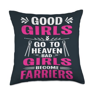 Horseshoe Hoof Trimming Shoeing Horse Farrier Throw Pillow