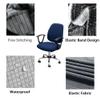 VIKAUL Office Chair Slipcovers Split Computer Chair Cover Universal Rotating Stretch Chair Protector Waterproof Chair Seat Cover for Home Company Bedroom, Set of 4,Dark Gray view 2