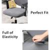 VIKAUL Office Chair Slipcovers Split Computer Chair Cover Universal Rotating Stretch Chair Protector Waterproof Chair Seat Cover for Home Company Bedroom, Set of 4,Dark Gray view 4