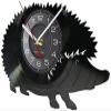 Music Vinyl Wall Clock 12Inch Hedgehog Animal Wildlife Silhouette Vinyl Record Wall Clock Woodland Vinyl Disk Crafts Clock Wall Art Nursery Decor view 1