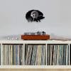 Music Vinyl Wall Clock 12Inch Hedgehog Animal Wildlife Silhouette Vinyl Record Wall Clock Woodland Vinyl Disk Crafts Clock Wall Art Nursery Decor view 4