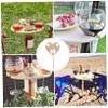 Anneome 1pc Portable Heart Shaped Wine Table Wooden Serving Desk for Outdoor Picnics Camping Beach Wine Lovers Holds Bottle Glasses Durable Design for Home Outdoor Use view 2