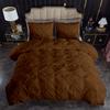 California King Duvet Cover Sets 5Pcs Cotton All Season Chocolate Pinch Pleated Zipper Closure Duvet Cover Cal-King (110'' x 98'') view 1