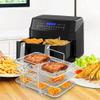 SHERCHPRY Multi-layer Air Fryer Rack Stackable Dehydration Stand for Healthy Cooking Compatible and Instant Fryer for Efficient Food Drying and Crisping view 3