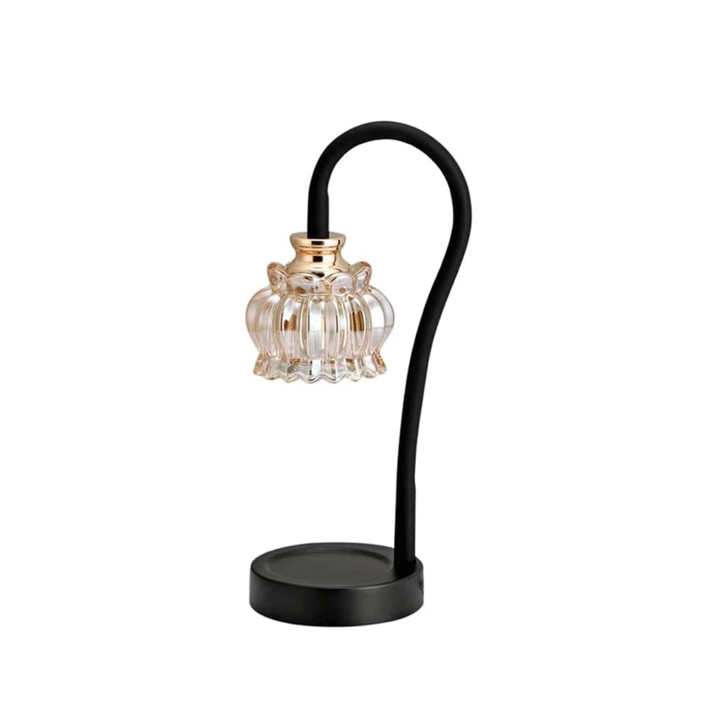Candle Heater Nordic Candle Melting Lamp with Switch Candle Heater Lamp with Glass Lampshade Aromatherapy Lamp for Dining Room Office Bedside Indoor