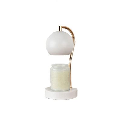 Candle Heater Electric Candle Warmer with Base White Cordless Candle Lamp Warmer Nordic Aromatherapy Lamp for Coffee Shop Indoor Gift Bedside Indoor