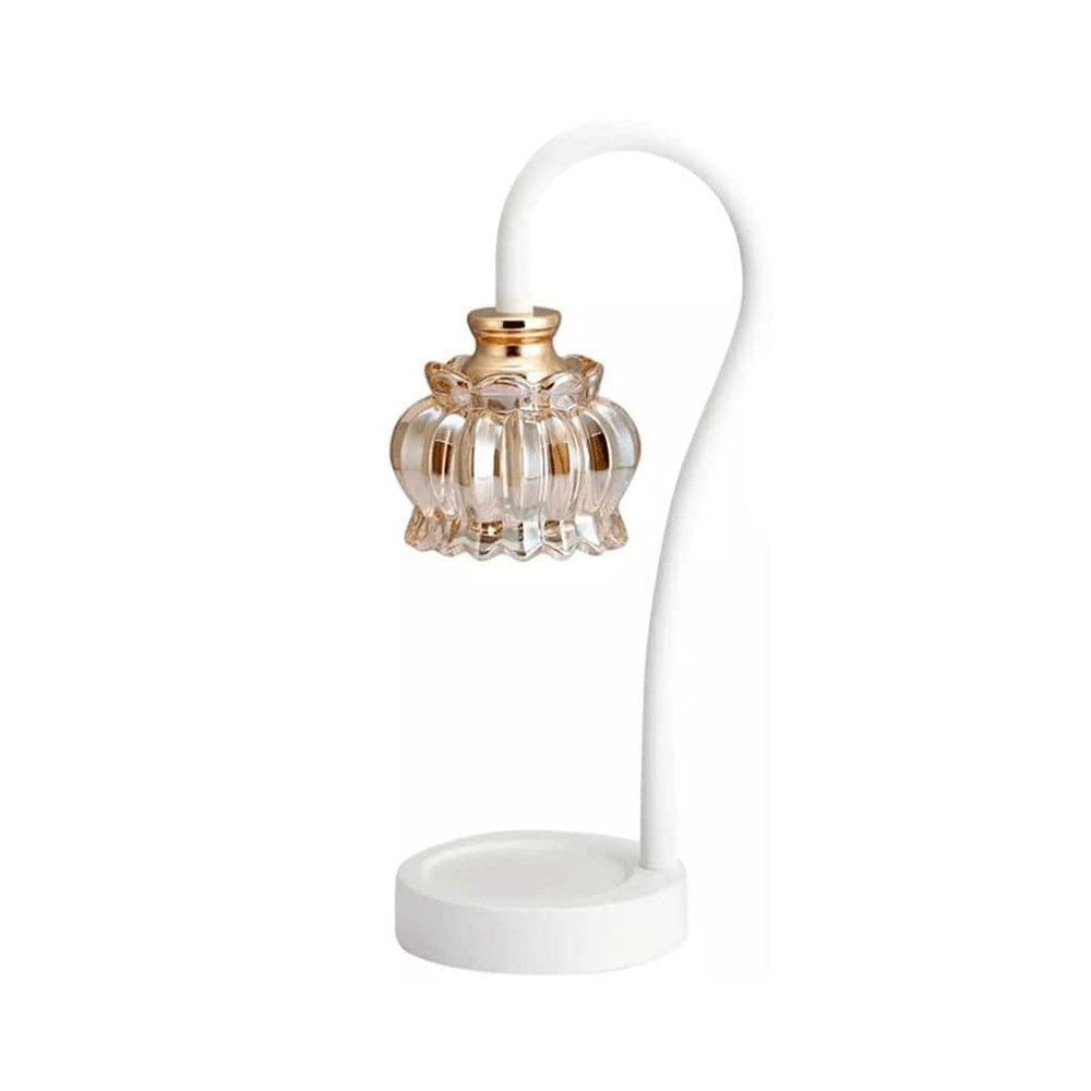 Candle Heater Nordic Candle Melting Lamp with Switch Candle Heater Lamp with Glass Lampshade Aromatherapy Lamp for Dining Room Office Bedside Indoor