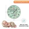 Famrhouse Wall Clock Time Spent With Family Is Worth Every Second Wooden Wall Art Hanging Clock Round Silent Country Rustic Battery Operated Wooden Clock for Bedroom Laundry Room Living Room 15-Inch view 2
