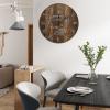 15-Inch Silent Non Ticking Modern Wall Clock for Living Room Decor Family Quote Saying Time Spent With Family Is Worth Every Second Wooden Clock for Office, Bathroom, Kitchen, Bedroom, School view 2